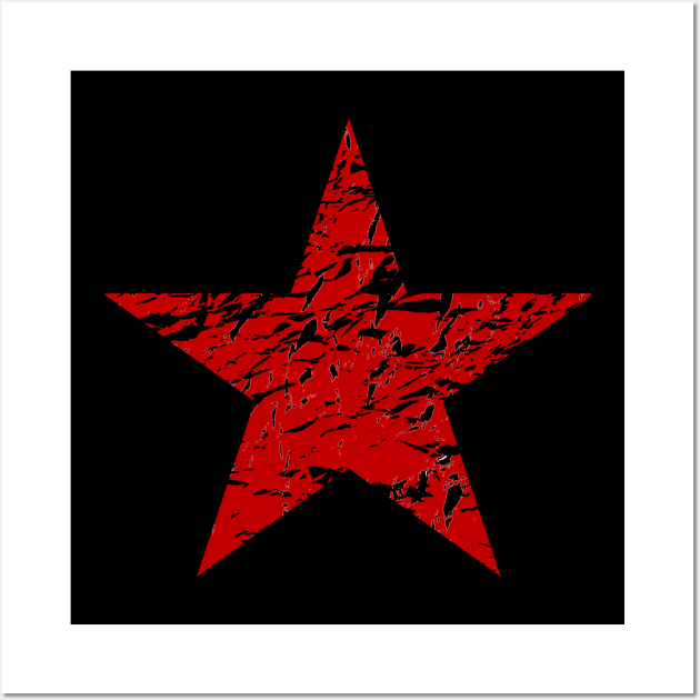 Withered Red Star Wall Art by SpaceDogLaika